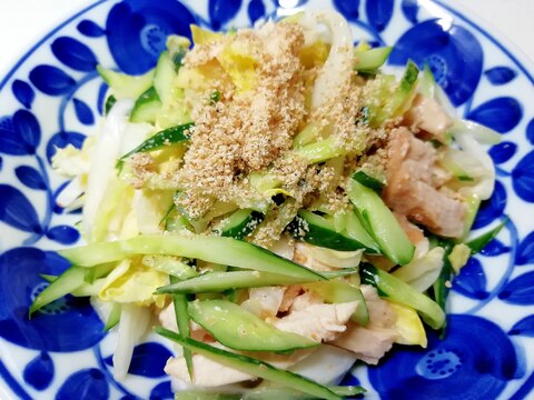 きゅうりをおいしく食べる!鶏チャーシューでサラダ♪